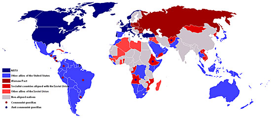 Map of the Cold War World in 1980