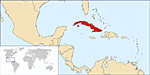map showing Cuba