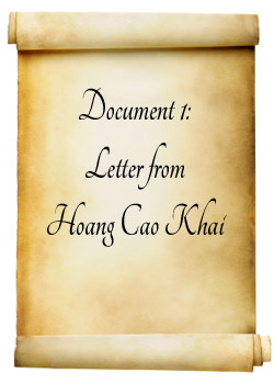 Document 1: Letter from Hoang Cao Khai