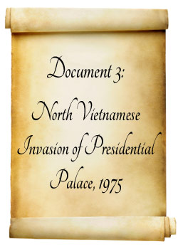 Document 3: North Vietnamese Tank Crashing Through the Presidential Palace