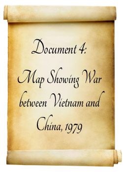 Document 4: Map showing the war between Vietnam and China 