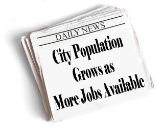 City Population Grows as More Jobs Available