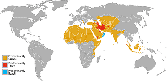 distribution of islam
