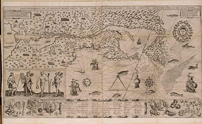 Map of New France by Samuel de Champlain 1612-1613