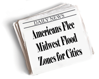 Americans Flee Midwest Flood Zones for Cities