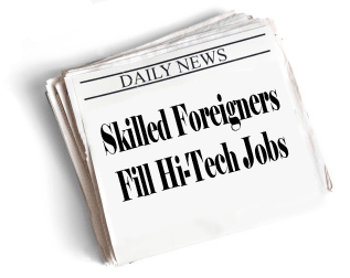 Skilled Foreigners Fill Hi-tech Jobs
