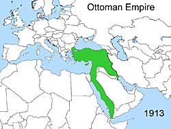 Map of Ottoman Empre, circa 1913