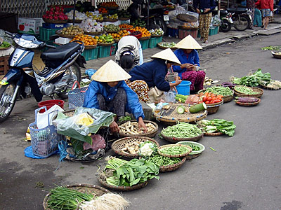 street market in Vietnam in 2004