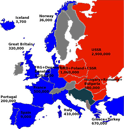 Cold War Map Nato Vs Warsaw Pact-directions - Wallpaper Italia