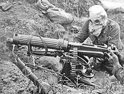 Vickers Machine Gun Crew with Gas Masks